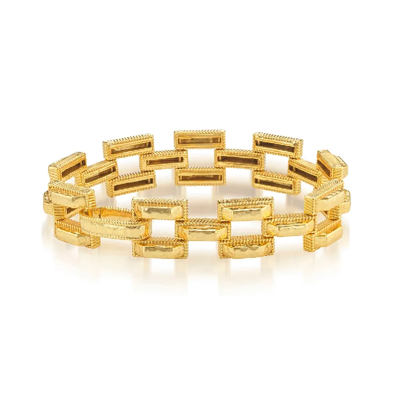 gemstone bracelets for women -Pathway Petite Link Bracelet, 7.25" - Gold